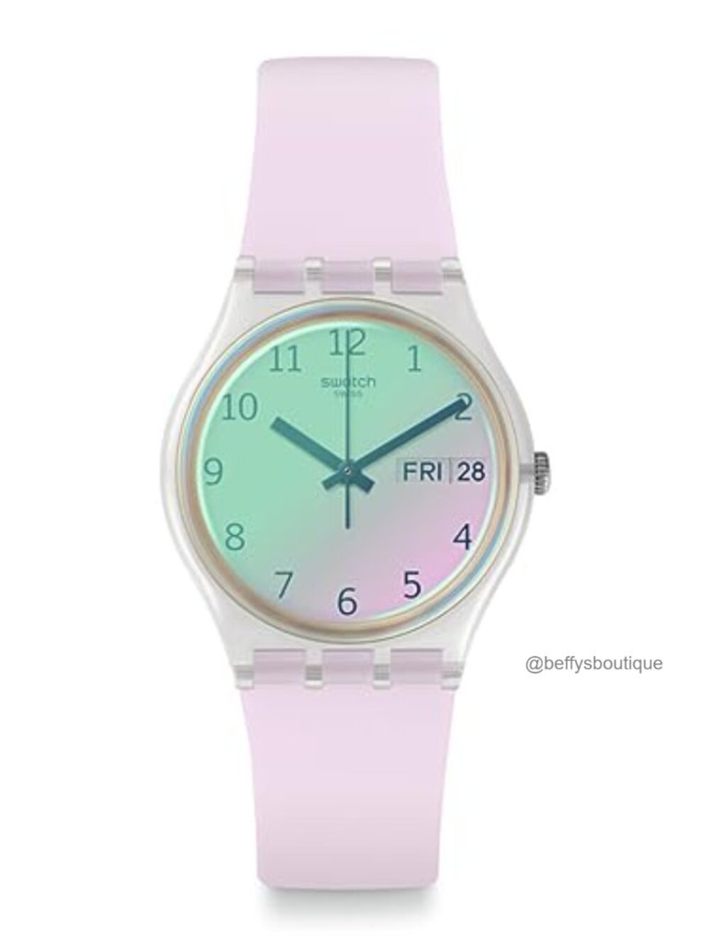 Swatch Gent Women's Watch 34mm Polymer Quartz Waterproof Ultrarose